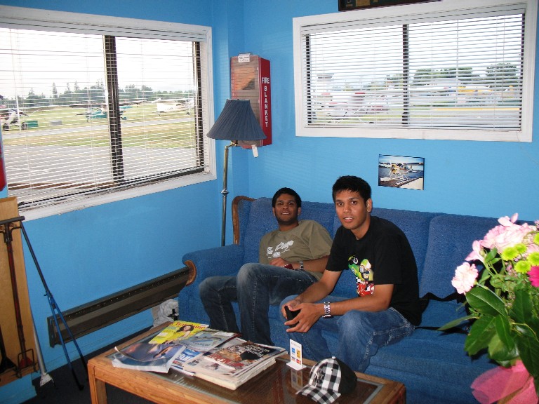 Commercial Pilot Graduates Suraj and Sagar Canakapali.  Langley Flying School.